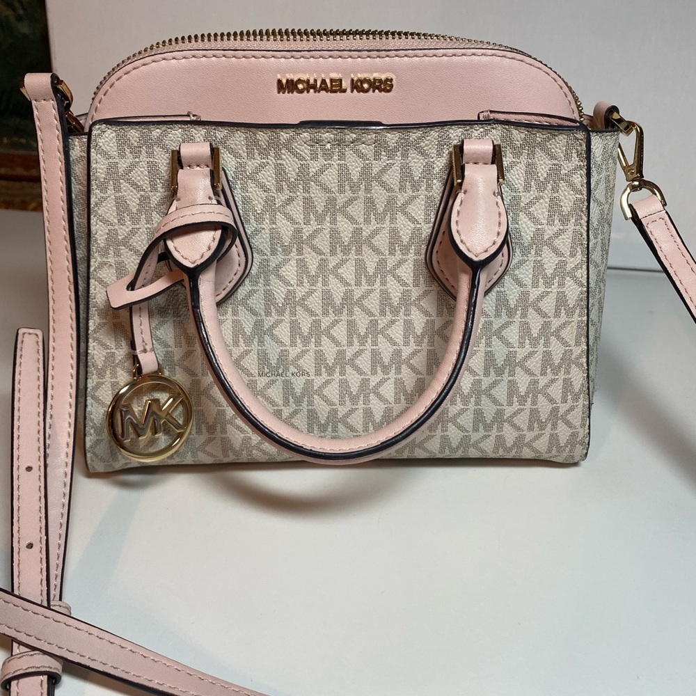 Michael Kors 3-in-1 Beige & Light Pink Leather Purse